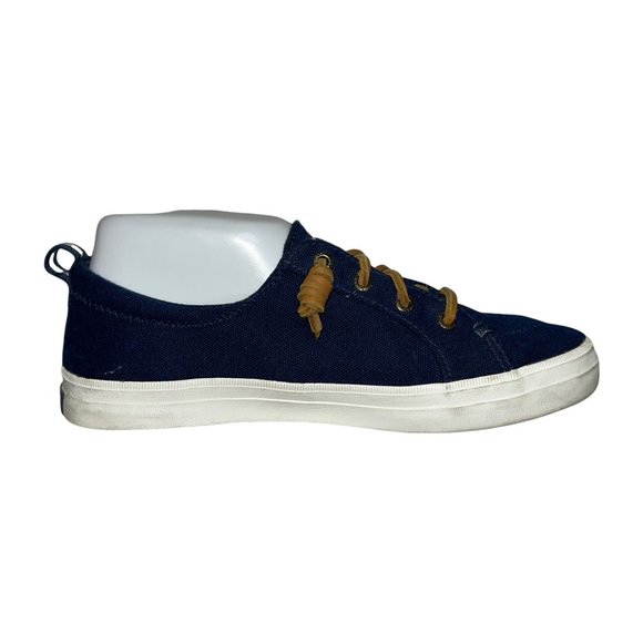 Sperry Top-Sider Navy Blue Canvas Leather Rope Slip On Loafers Women's 8M - Picture 6 of 10